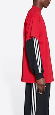 Camiseta Roja Balenciaga x Adidas Originals Logo Retro para Hombre Ajuste Holgado. 712398TNVA66278 Details for Camiseta Roja Balenciaga x Adidas Originals Logo Retro para Hombre Ajuste Holgado. 712398TNVA66278