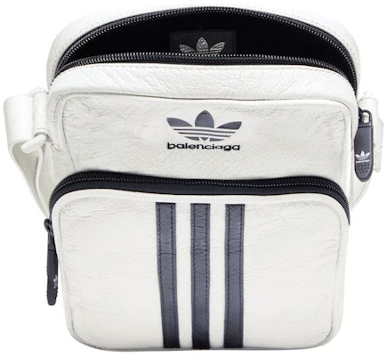Balenciaga x adidas Small Crossbody Messenger Bag White/Black Lookbook Balenciaga x adidas Small Crossbody Messenger Bag White/Black