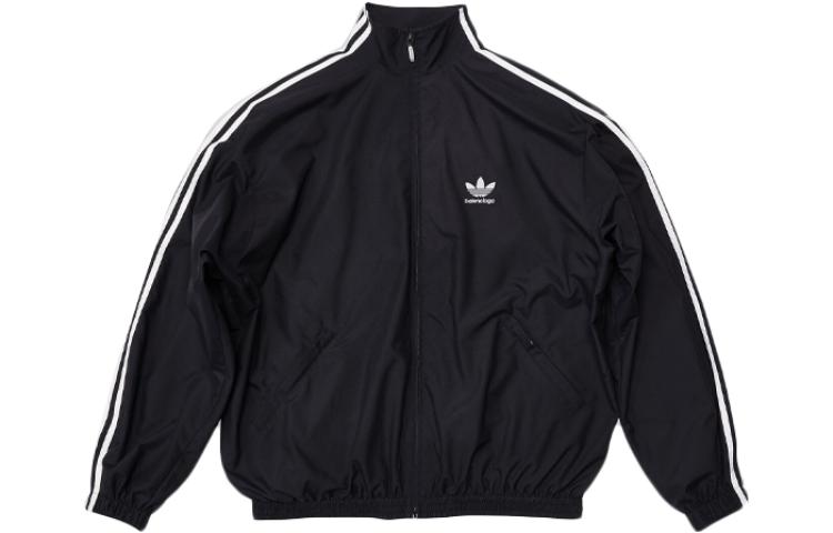 Balenciaga Adidas SS22 Logo Print Track Jacket Black Menswear 712280TNQ221000
