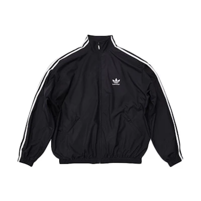 Balenciaga Adidas SS22 Logo Print Track Jacket Black Menswear 712280TNQ221000