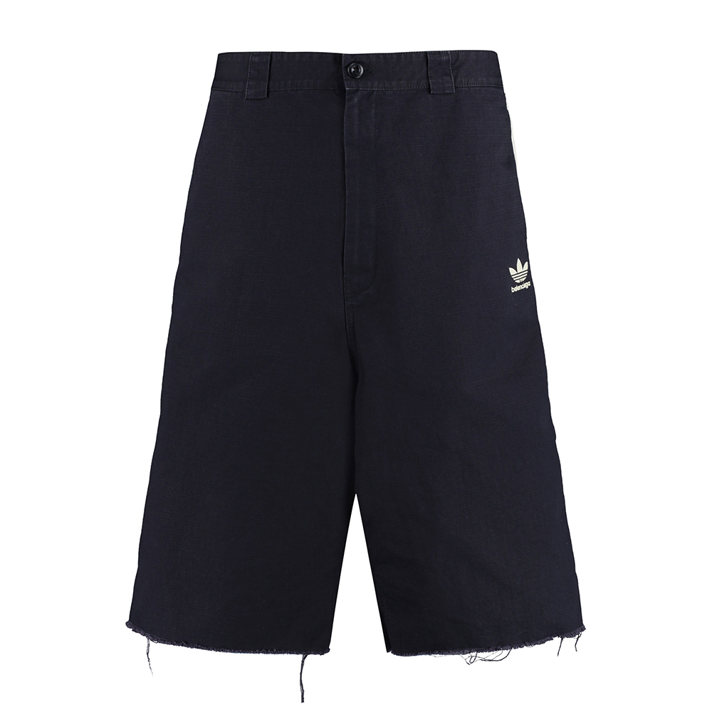 Balenciaga x adidas SS23  Navy Logo Print Loose-Fit Shorts. 725587TNP048065