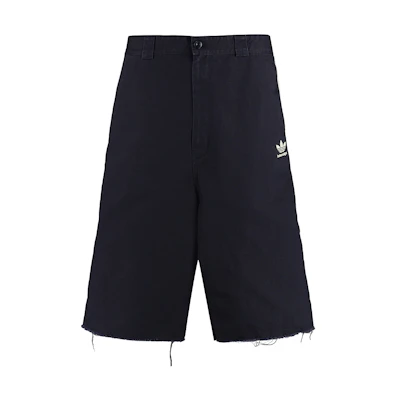 Balenciaga adidas SS23 Navy Logo Print Loose-Fit Shorts. 725587TNP048065