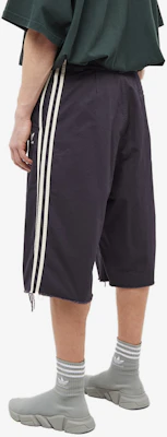 Balenciaga x adidas SS23 Navy Logo Print Loose-Fit Shorts. 725587TNP048065 Details for Balenciaga x adidas SS23 Navy Logo Print Loose-Fit Shorts. 725587TNP048065