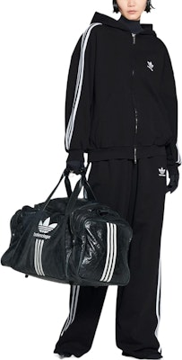 Balenciaga x adidas SS23 黑色側條紋LOGO拉鍊連帽外套 寬鬆版型 男女適穿 723754TNVN28482 Shop Balenciaga x adidas SS23 黑色側條紋LOGO拉鍊連帽外套 寬鬆版型 男女適穿 723754TNVN28482