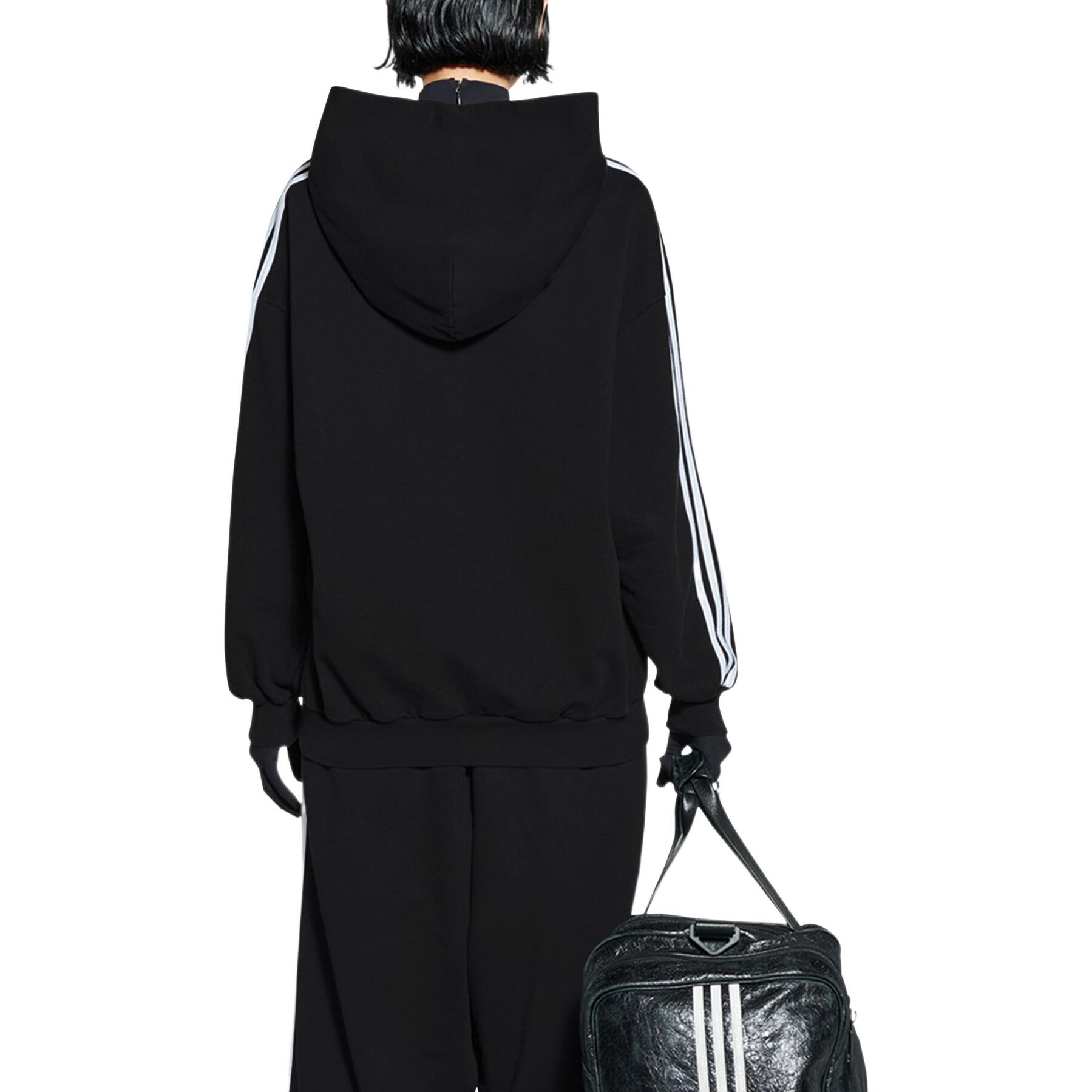 Details for Balenciaga x adidas SS23 黑色側條紋LOGO拉鍊連帽外套 寬鬆版型 男女適穿 723754TNVN28482