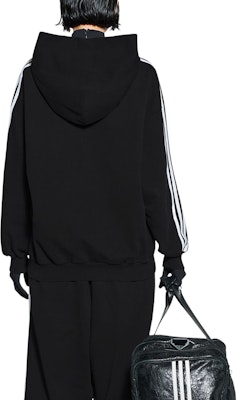 Balenciaga x adidas SS23 黑色側條紋LOGO拉鍊連帽外套 寬鬆版型 男女適穿 723754TNVN28482 Details for Balenciaga x adidas SS23 黑色側條紋LOGO拉鍊連帽外套 寬鬆版型 男女適穿 723754TNVN28482