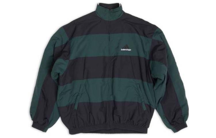 Balenciaga adidas SS23 Reversible Embroidered Logo Striped Jacket Black Unisex. 725294TNO793230