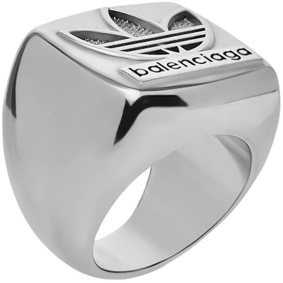 Balenciaga x adidas Trefoil Signet Ring Silver Buy Balenciaga x adidas Trefoil Signet Ring Silver