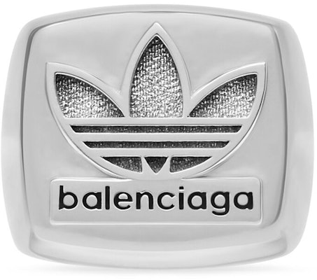Balenciaga x adidas Trefoil Signet Ring Silver Order Balenciaga x adidas Trefoil Signet Ring Silver