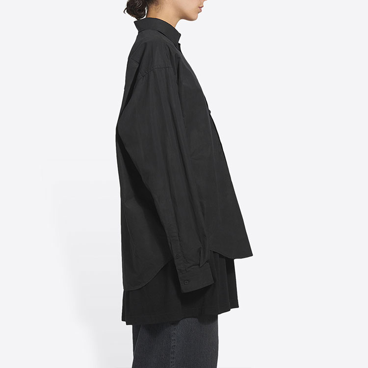 Balenciaga FORTNITE FW21 Logo Print Collared Long Sleeve Shirt Black Menswear 684432TYB181000 圖 6