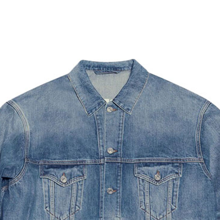 Balenciaga Fortnite FW21 Washed Denim Jacket Blue Regular Fit Long Sleeve 684001TJW730420 圖 6