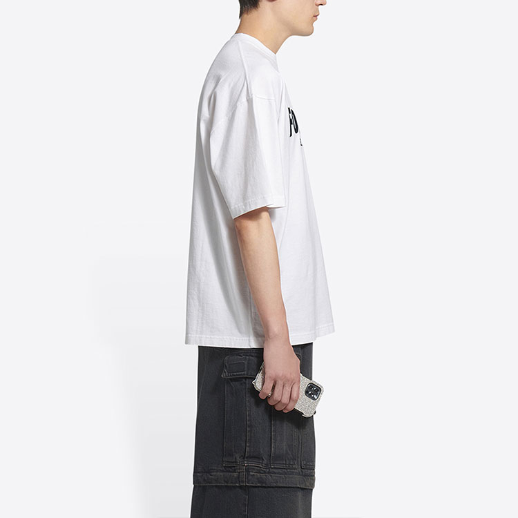 Balenciaga Fortnite Logo Print Oversized White T-Shirt Men 612966TLVO39040 圖 7