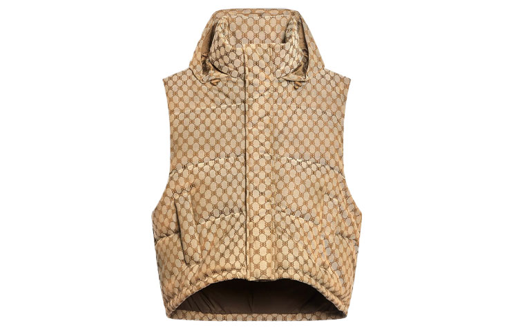 Balenciaga Gucci Hacker Series BB Monogram Hooded Vest Beige Unisex. 681884TLO539585