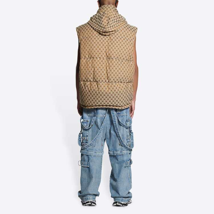Balenciaga Gucci Hacker Series BB Monogram Hooded Vest Beige Unisex. 681884TLO539585 圖 5