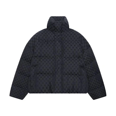 Balenciaga Gucci Hacker Series BB Monogram Jacket Winter Unisex Black 681883TLO531269