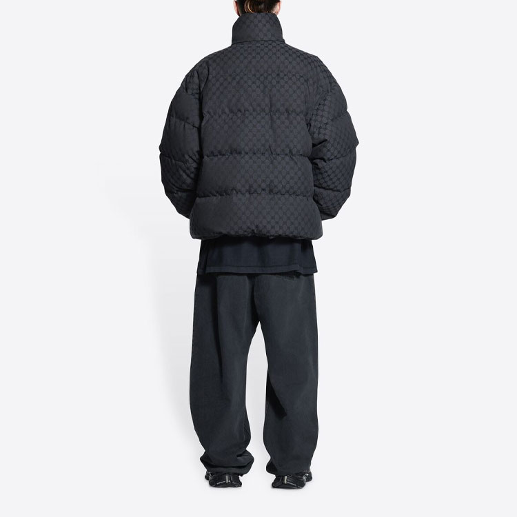 Shop 巴黎世家 x Gucci Hacker 系列 BB 提花冬季男女通用外套 黑色 681883TLO531269