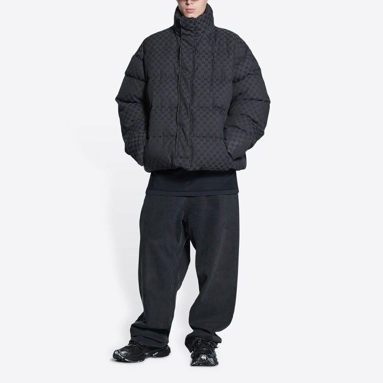 Purchase 巴黎世家 x Gucci Hacker 系列 BB 提花冬季男女通用外套 黑色 681883TLO531269