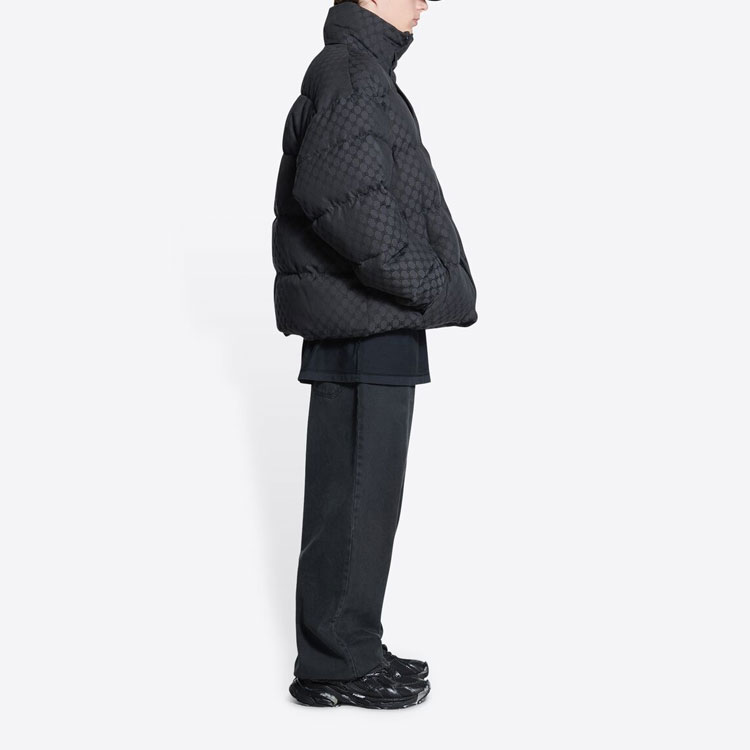 Details for 巴黎世家 x Gucci Hacker 系列 BB 提花冬季男女通用外套 黑色 681883TLO531269