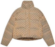 Balenciaga x Gucci Hacker Series BB Monogram Puffer Jacket Unisex Beige Winter Coat 681883TLO539585 Balenciaga x Gucci Hacker Series BB Monogram Puffer Jacket Unisex Beige Winter Coat 681883TLO539585