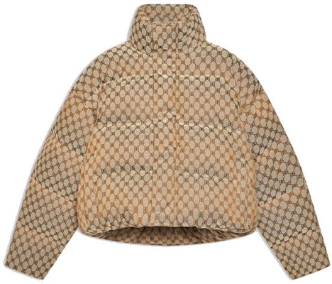 Balenciaga x Gucci Hacker Series BB Monogram Jaket Puff Unisex Beige Mantel Musim Dingin 681883TLO539585 Order Balenciaga x Gucci Hacker Series BB Monogram Jaket Puff Unisex Beige Mantel Musim Dingin 681883TLO539585