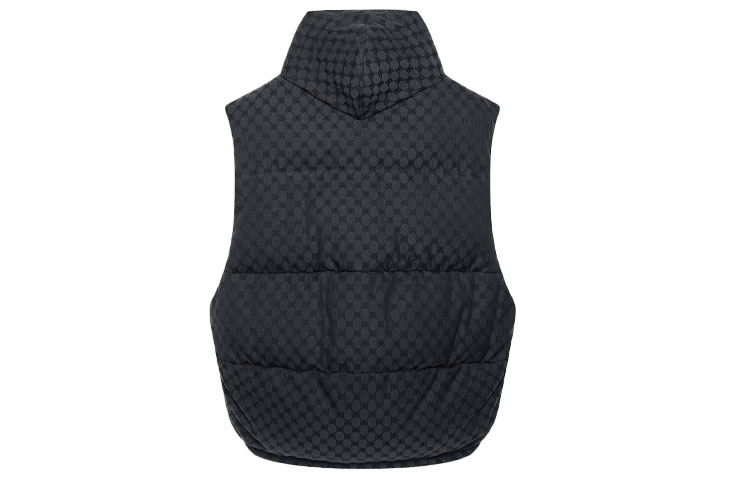 Lookbook Balenciaga x Gucci Monogram Jaket Rompi Tebal Hoodie Unisex Hitam. 681884TLO531269