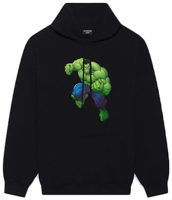Balenciaga x Hulk 黑色寬鬆版印花連帽上衣 600583TLV581000 Buy Balenciaga x Hulk 黑色寬鬆版印花連帽上衣 600583TLV581000