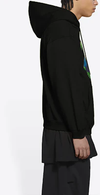 Balenciaga x Hulk 黑色寬鬆版印花連帽上衣 600583TLV581000 Sizing Balenciaga x Hulk 黑色寬鬆版印花連帽上衣 600583TLV581000