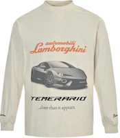 Order Balenciaga x Lamborghini 汽車印花寬鬆長袖T恤 骯髒白 男女適用 835839TSVP99012