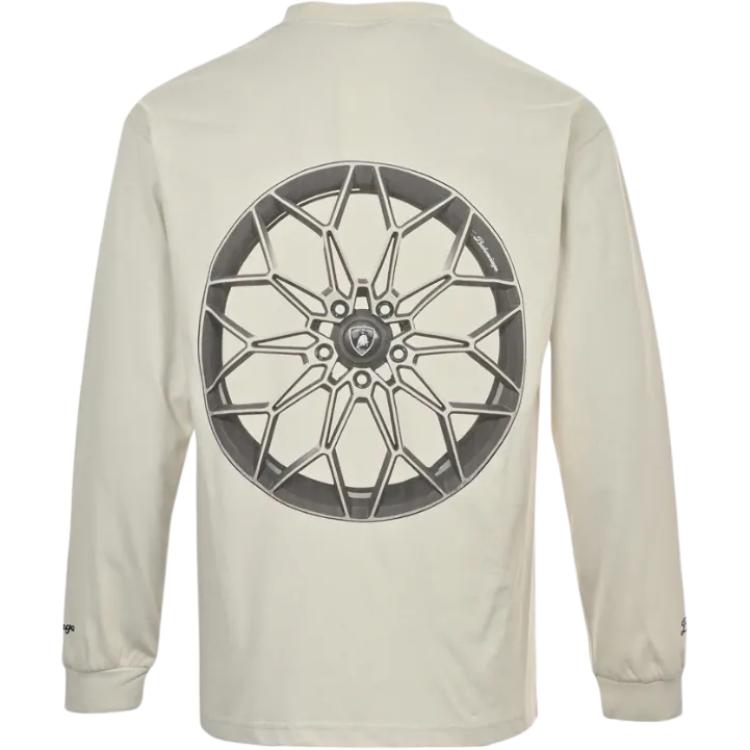 Lookbook バレンシアガ x ランボルギーニ カープリント オーバーサイズ 長袖Tシャツ 白 男女兼用 835839TSVP99012