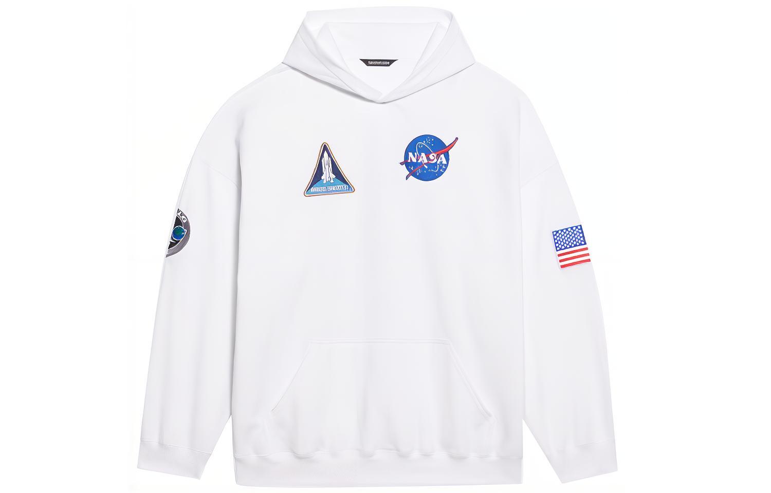 Balenciaga NASA FW21 White Logo Patch Oversized Hoodie Mens. 651799TKVD89040 圖 2