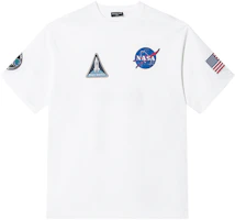 Balenciaga x NASA Logo Print White Crewneck T-Shirt Regular Fit 651795TKVD79040 Balenciaga x NASA Logo Print White Crewneck T-Shirt Regular Fit 651795TKVD79040