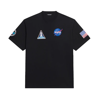 Balenciaga NASA Space Vintage Black T-Shirt. 651795TKVD71070