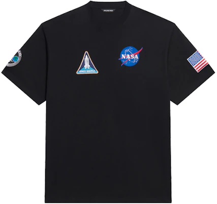 Balenciaga x NASA 太空復古黑色T恤 651795TKVD71070 Order Balenciaga x NASA 太空復古黑色T恤 651795TKVD71070