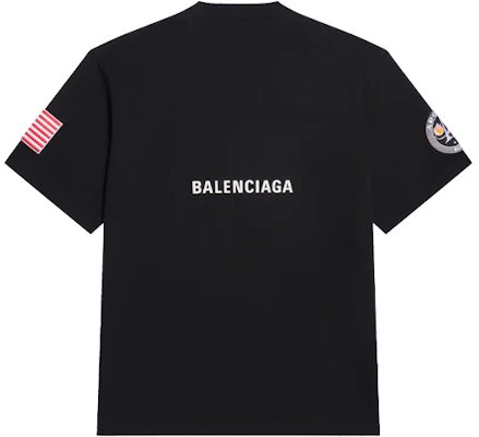Balenciaga x NASA 太空復古黑色T恤 651795TKVD71070 Lookbook Balenciaga x NASA 太空復古黑色T恤 651795TKVD71070
