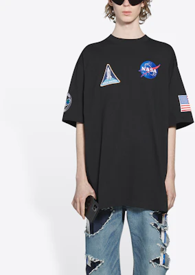 Balenciaga x NASA 太空復古黑色T恤 651795TKVD71070 Purchase Balenciaga x NASA 太空復古黑色T恤 651795TKVD71070
