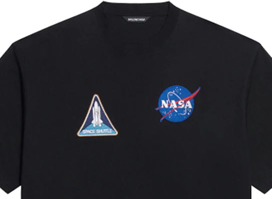 Balenciaga x NASA 太空復古黑色T恤 651795TKVD71070 Sizing Balenciaga x NASA 太空復古黑色T恤 651795TKVD71070