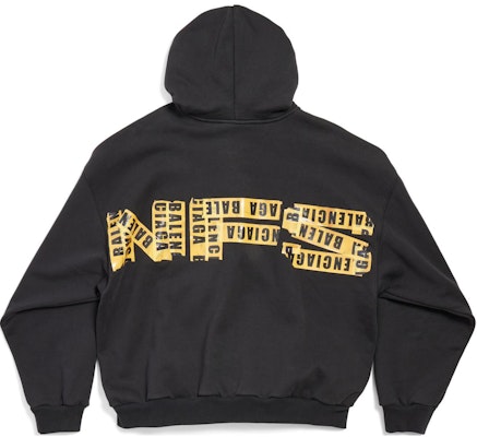 巴黎世家 x 极速快感 FW24 标志拉链连帽衫 男女同款 黑色 770939TQV721083 Lookbook 巴黎世家 x 极速快感 FW24 标志拉链连帽衫 男女同款 黑色 770939TQV721083