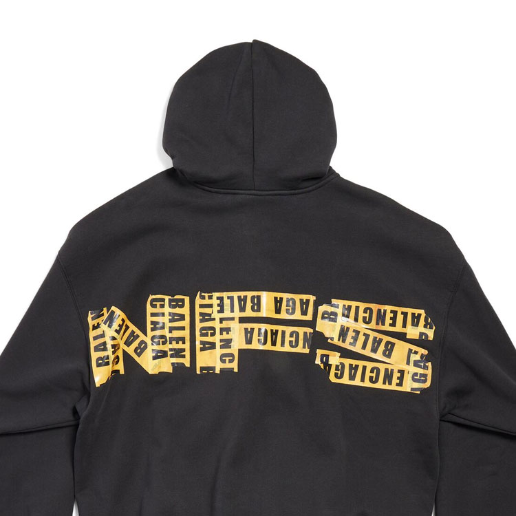 Purchase 巴黎世家 x 极速快感 FW24 标志拉链连帽衫 男女同款 黑色 770939TQV721083