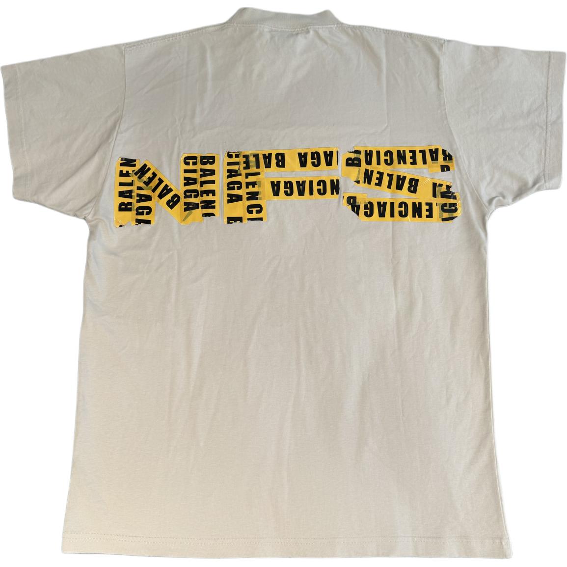 Lookbook Balenciaga x Need for Speed SS24 Logo Print Crewneck T-Shirt White  Regular Fit 787349TQV739016