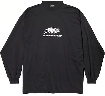 バレンシアガ x ニード・フォー・スピード SS24 ロゴプリント 長袖Tシャツ ブラック ユニセックス 796917TQV731083 Buy バレンシアガ x ニード・フォー・スピード SS24 ロゴプリント 長袖Tシャツ ブラック ユニセックス 796917TQV731083
