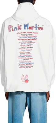 Balenciaga x Pink Martini FW22 Hoodie Putih dengan Cetakan Graffiti Unisex. 697971TMVO19800 Sizing Balenciaga x Pink Martini FW22 Hoodie Putih dengan Cetakan Graffiti Unisex. 697971TMVO19800