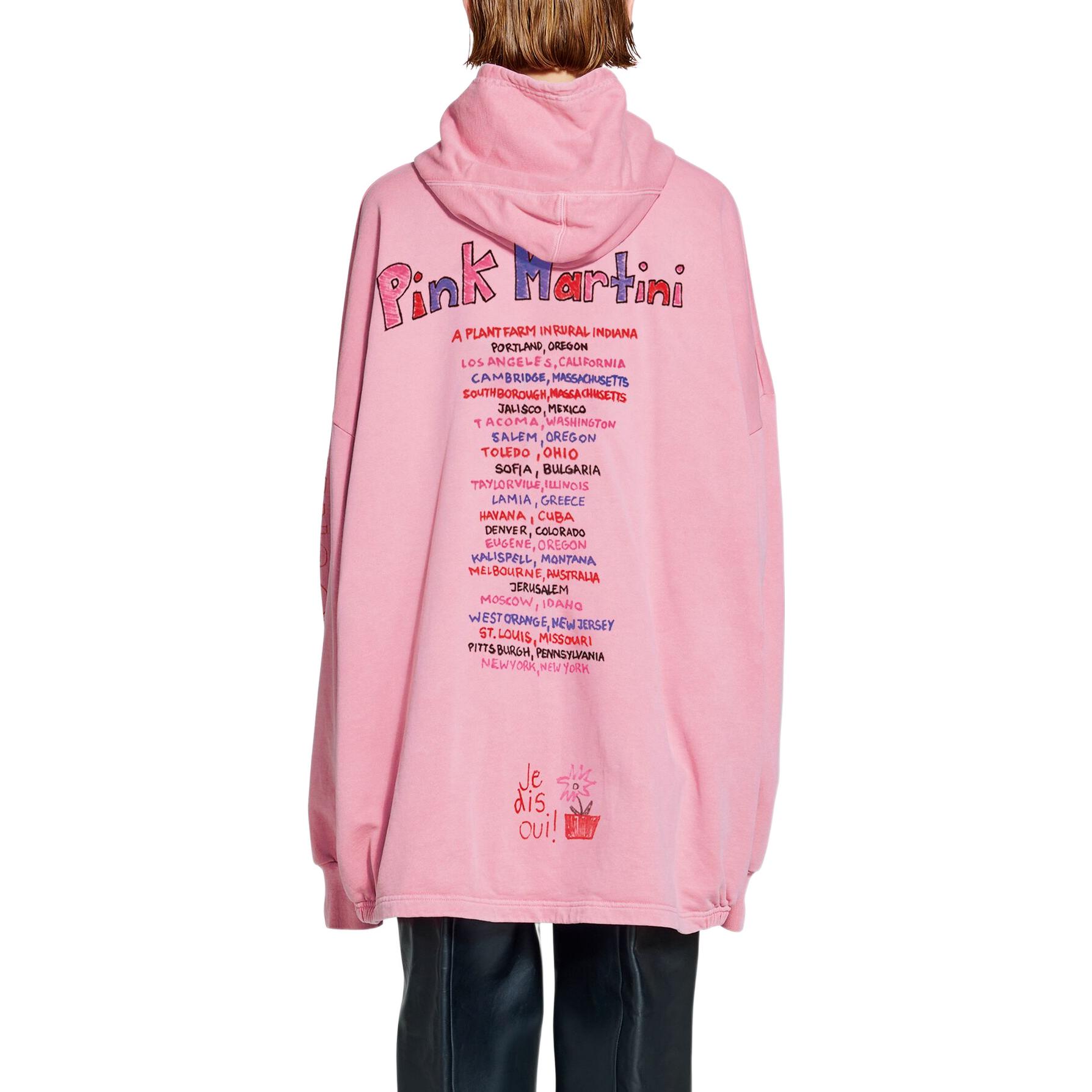 Balenciaga Pink Martini FW22 Logo Graffiti Pink Hoodie Unisex 697971TMVO10563 圖 5
