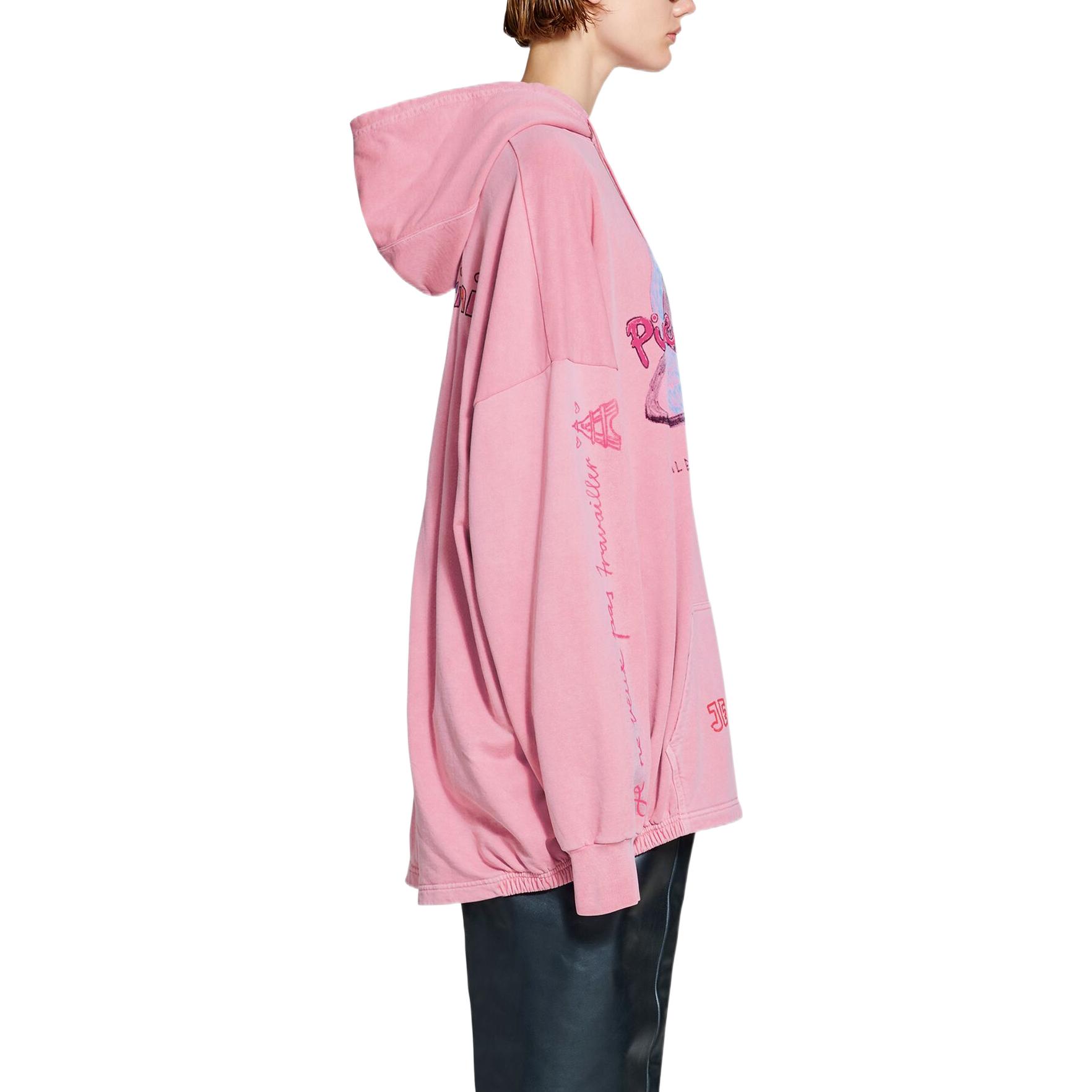 Balenciaga Pink Martini FW22 Logo Graffiti Pink Hoodie Unisex 697971TMVO10563 圖 6