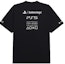 Lookbook バレンシアガ x プレイステーション ロゴ 幾何学プリント オーバーサイズ ブラックTシャツ 651795TKVF31070