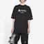 Shop バレンシアガ x プレイステーション ロゴ 幾何学プリント オーバーサイズ ブラックTシャツ 651795TKVF31070