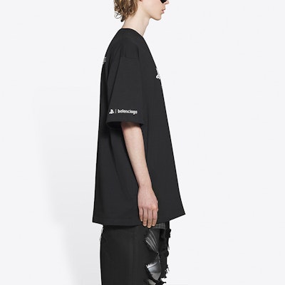 Balenciaga x PlayStation 幾何印花黑色寬鬆中性T恤. 651795TKVF31070 Details for Balenciaga x PlayStation 幾何印花黑色寬鬆中性T恤. 651795TKVF31070