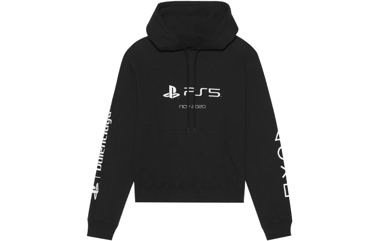 Order Sudadera Unisex Negra Balenciaga x PlayStation con Logo Estampado. 657034TKVF41070