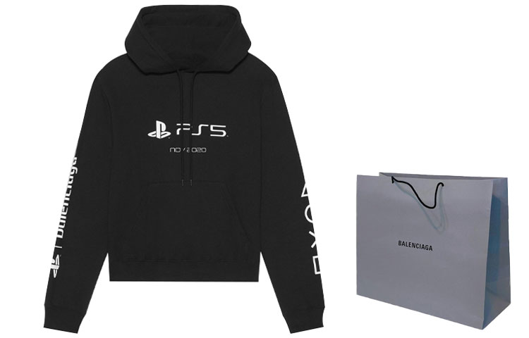 Shop Sudadera Unisex Negra Balenciaga x PlayStation con Logo Estampado. 657034TKVF41070