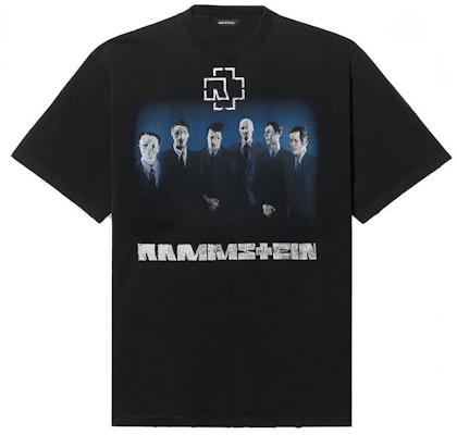 Balenciaga x Rammstein Kolaborasi T-Shirt Longgar Hitam. 651795TLV511000 Order Balenciaga x Rammstein Kolaborasi T-Shirt Longgar Hitam. 651795TLV511000