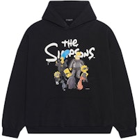 Balenciaga x The Simpsons Black Graphic Print Hoodie Mens Casual Wear. 674986TLVG81000 Balenciaga x The Simpsons Black Graphic Print Hoodie Mens Casual Wear. 674986TLVG81000